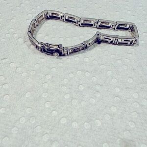 Sterling Silver Geometric Pattern Bracelet